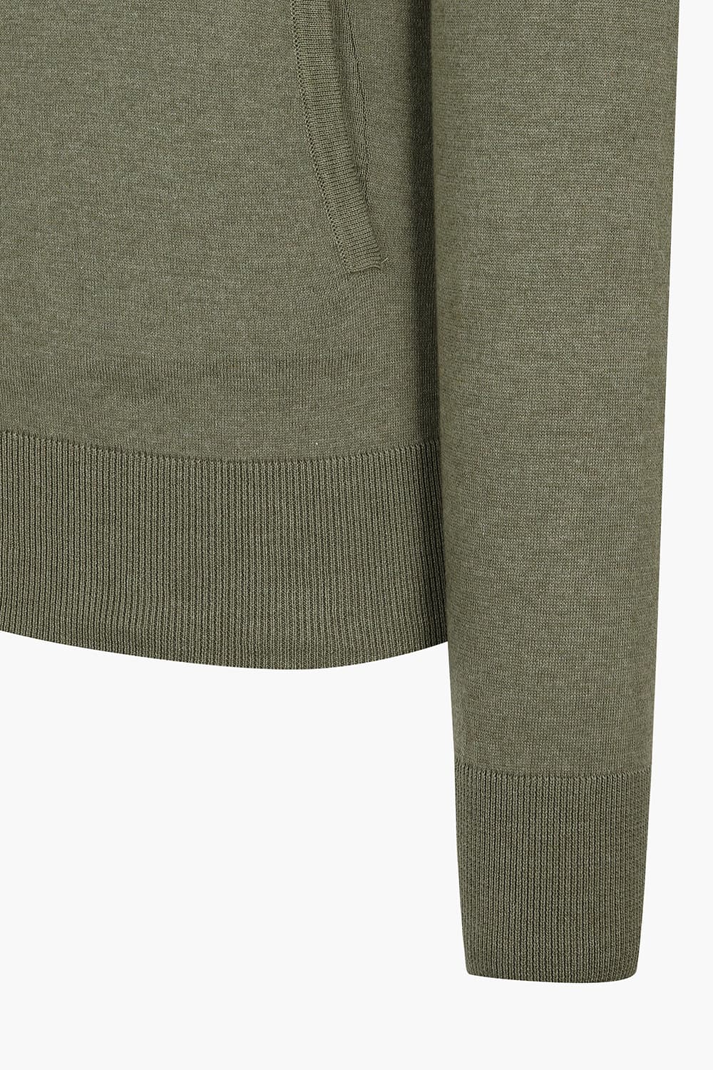 코튼 블루종 집업 긴팔 니트 카키 RE5SMBAKN301R78