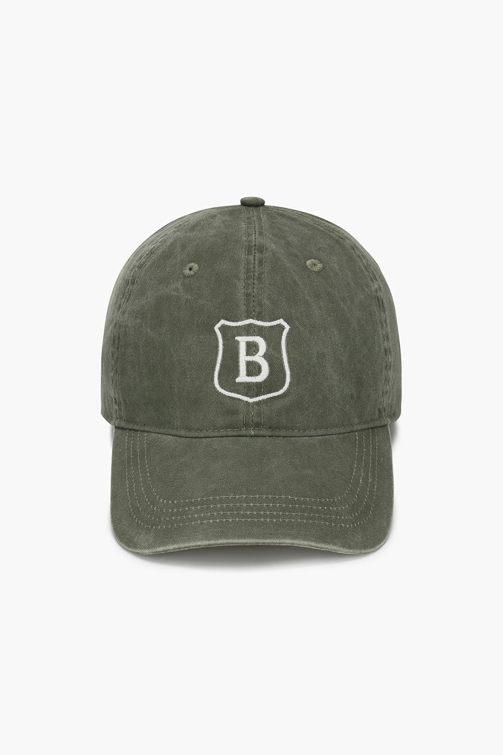 빈티지 워싱 B로고 볼캡 카키 RE5SMBCHT101R79