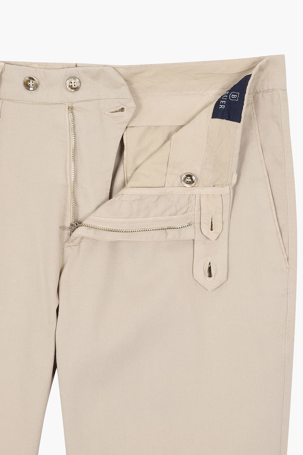코튼 텍스쳐 슬림 팬츠 베이지 RE5SMMAPT803R80