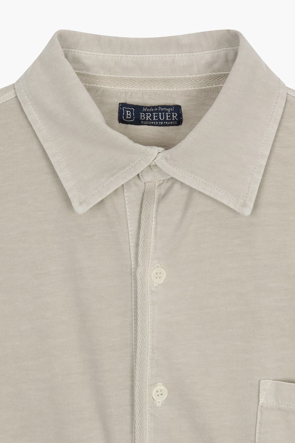 CHEMISE 코튼 폴로 긴소매 티셔츠 65980P562308