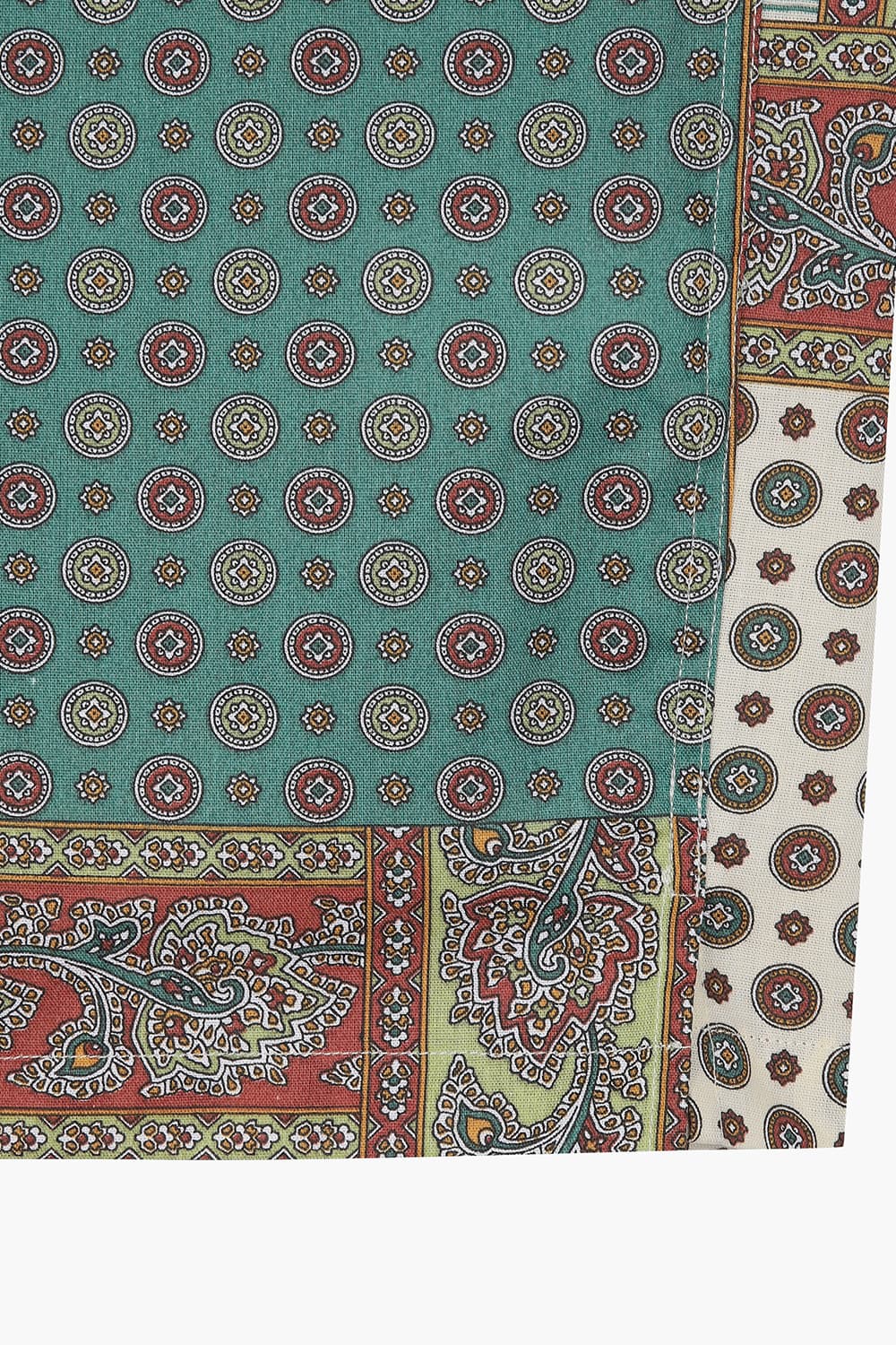 코튼 기하학 패턴 반소매 셔츠 CH27VBSPP