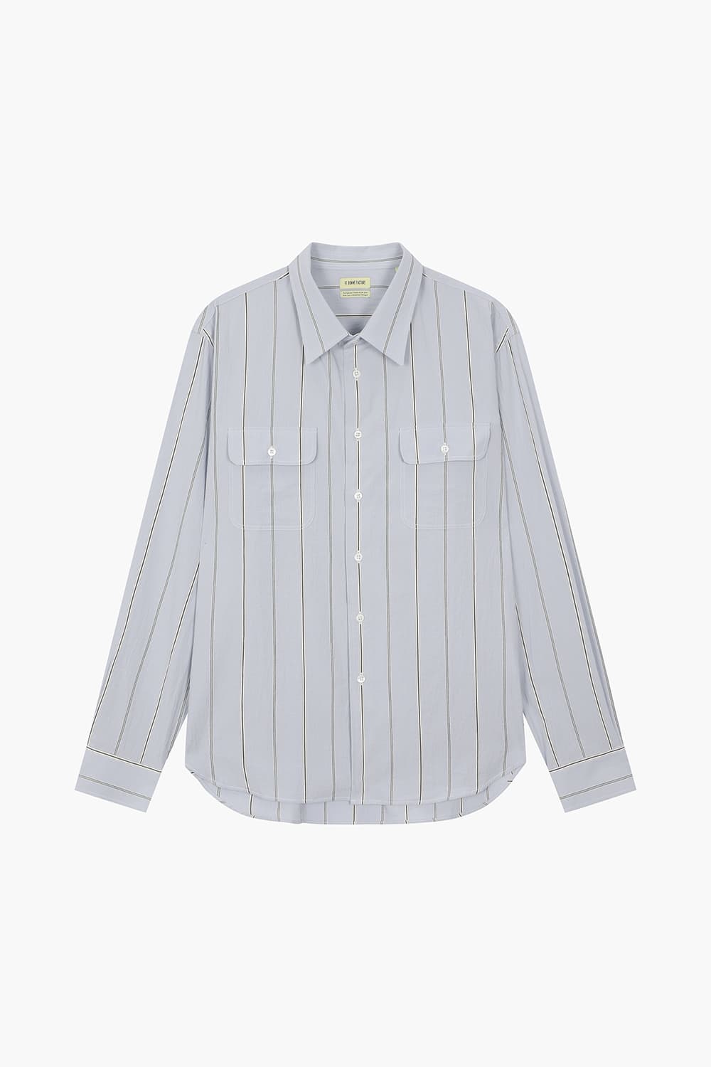 코튼 투 포켓 스트라이프 셔츠 라이트 블루 QE5SMDBSH101Q61