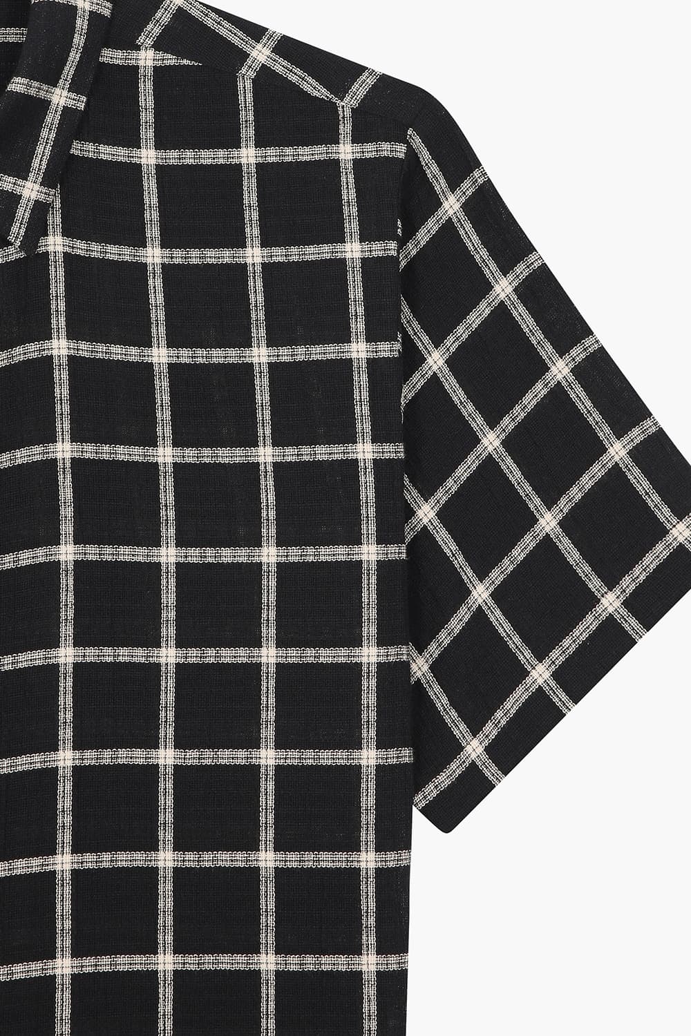 SILVIO 코튼 윈도 체크 반소매 셔츠 25-2 3820223BWC