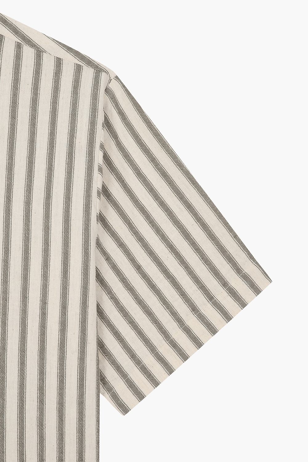 SILVIO 린넨 혼방 스트라이프 반소매 셔츠 25-2 3820226GIS