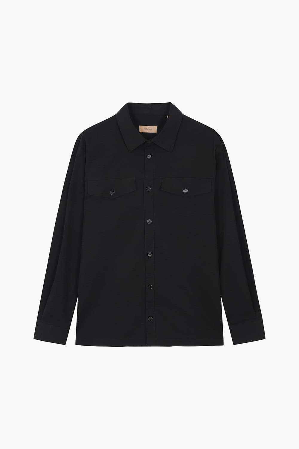 SEVERAS HEAVY 코튼 버튼 다운 투 포켓 셔츠 25-2 3780241BLA