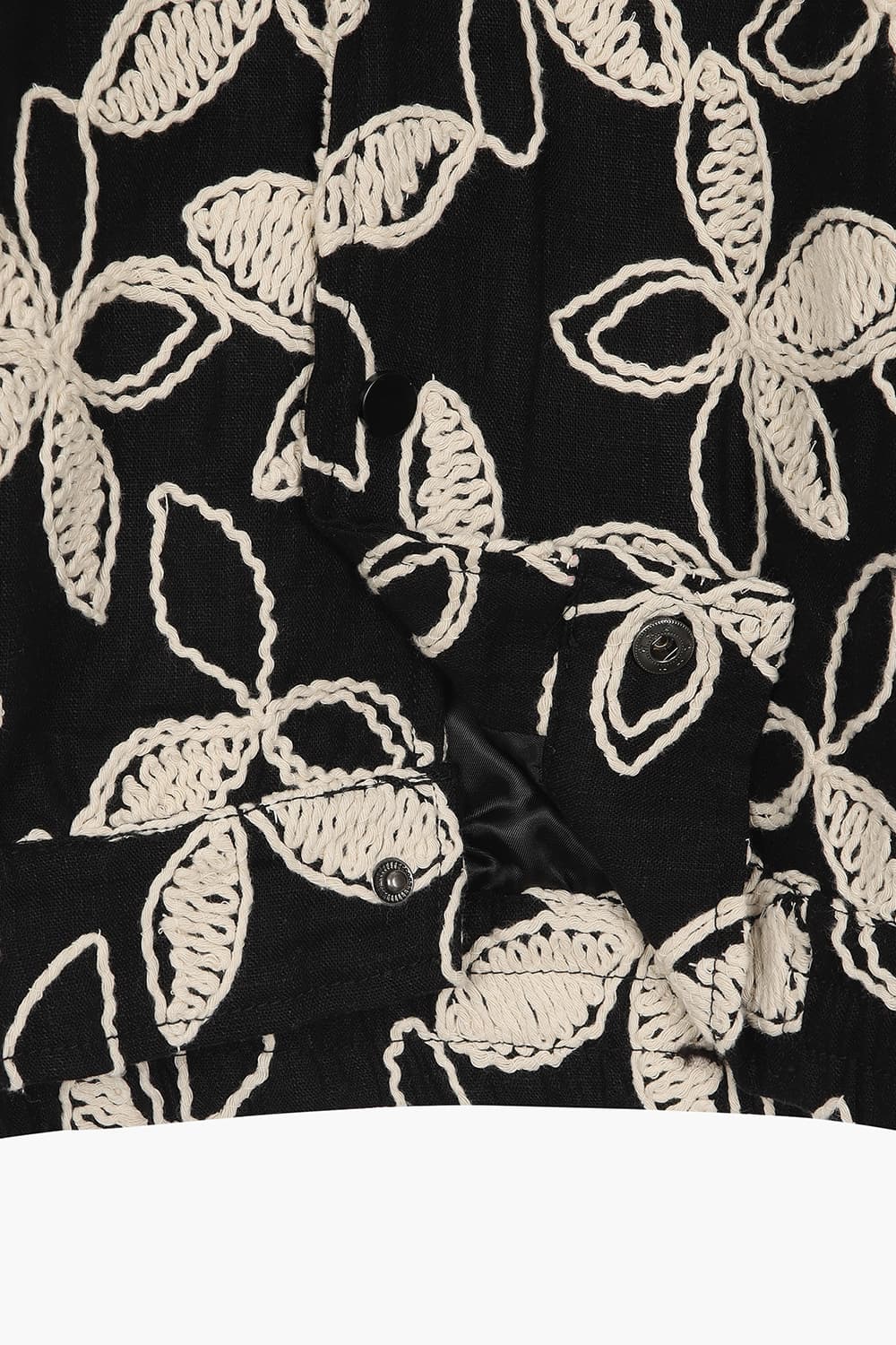 CLANCY 린넨 혼방 플라워 패턴 셔츠 25-2 3140234 BWF