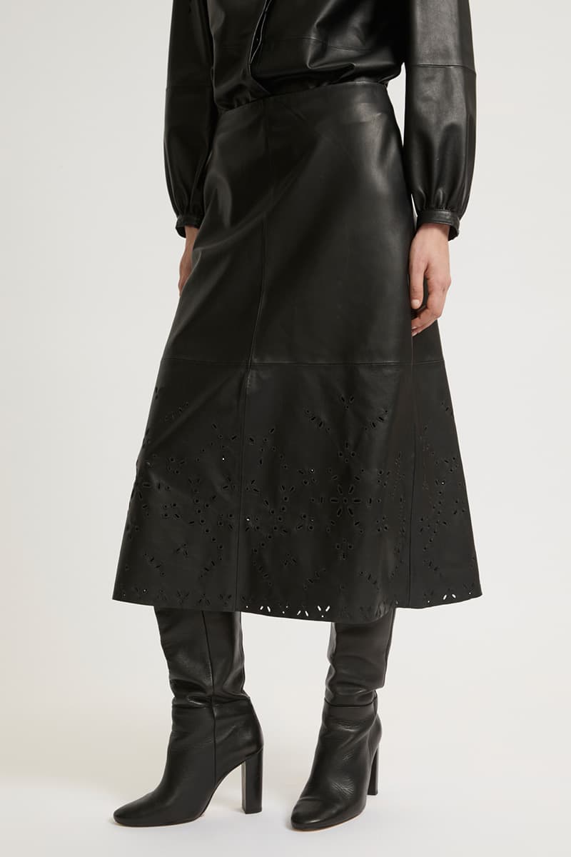 펀칭 레더 스커트 CE4WFLESK003C10