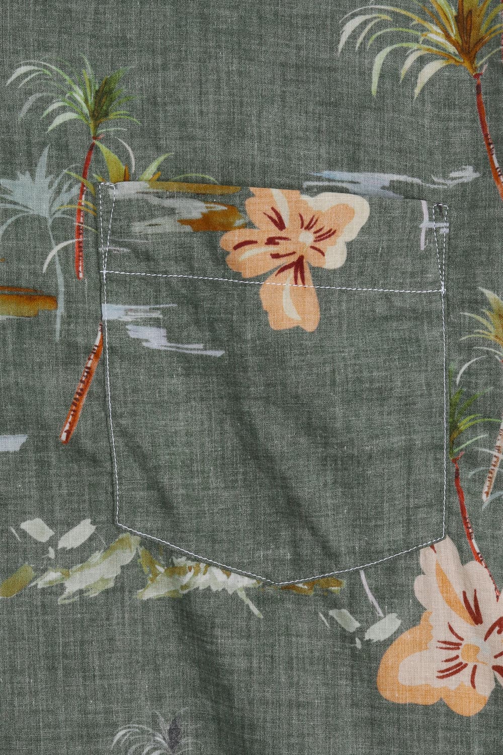 코튼 하와이안 테일러드 카라 반소매 셔츠 BD1403302