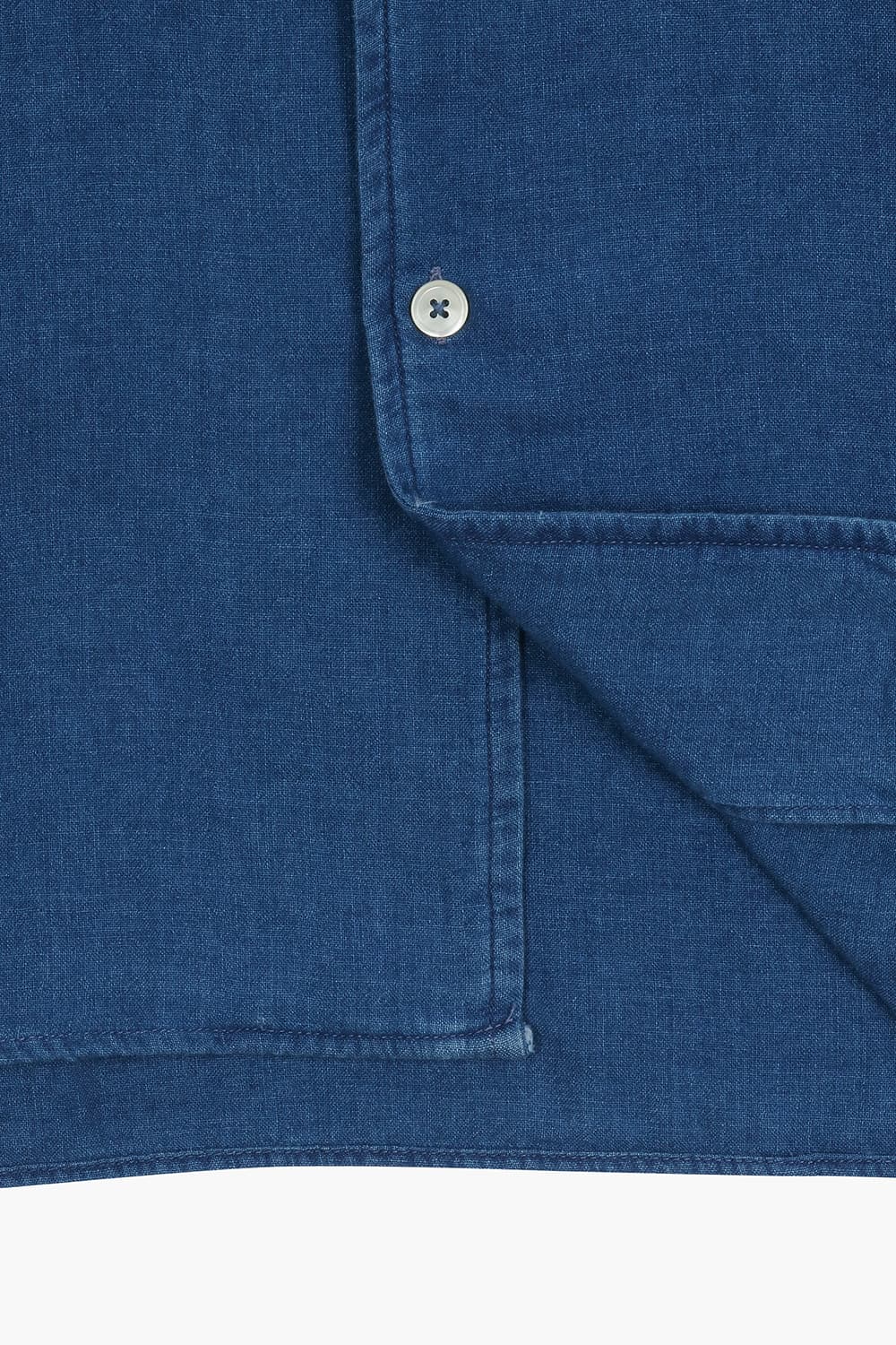 데님 포켓 테일러드 카라 반소매 셔츠 BD1402601