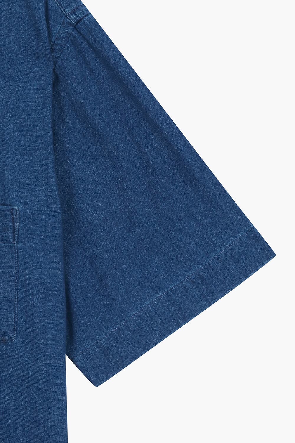 데님 포켓 테일러드 카라 반소매 셔츠 BD1402601