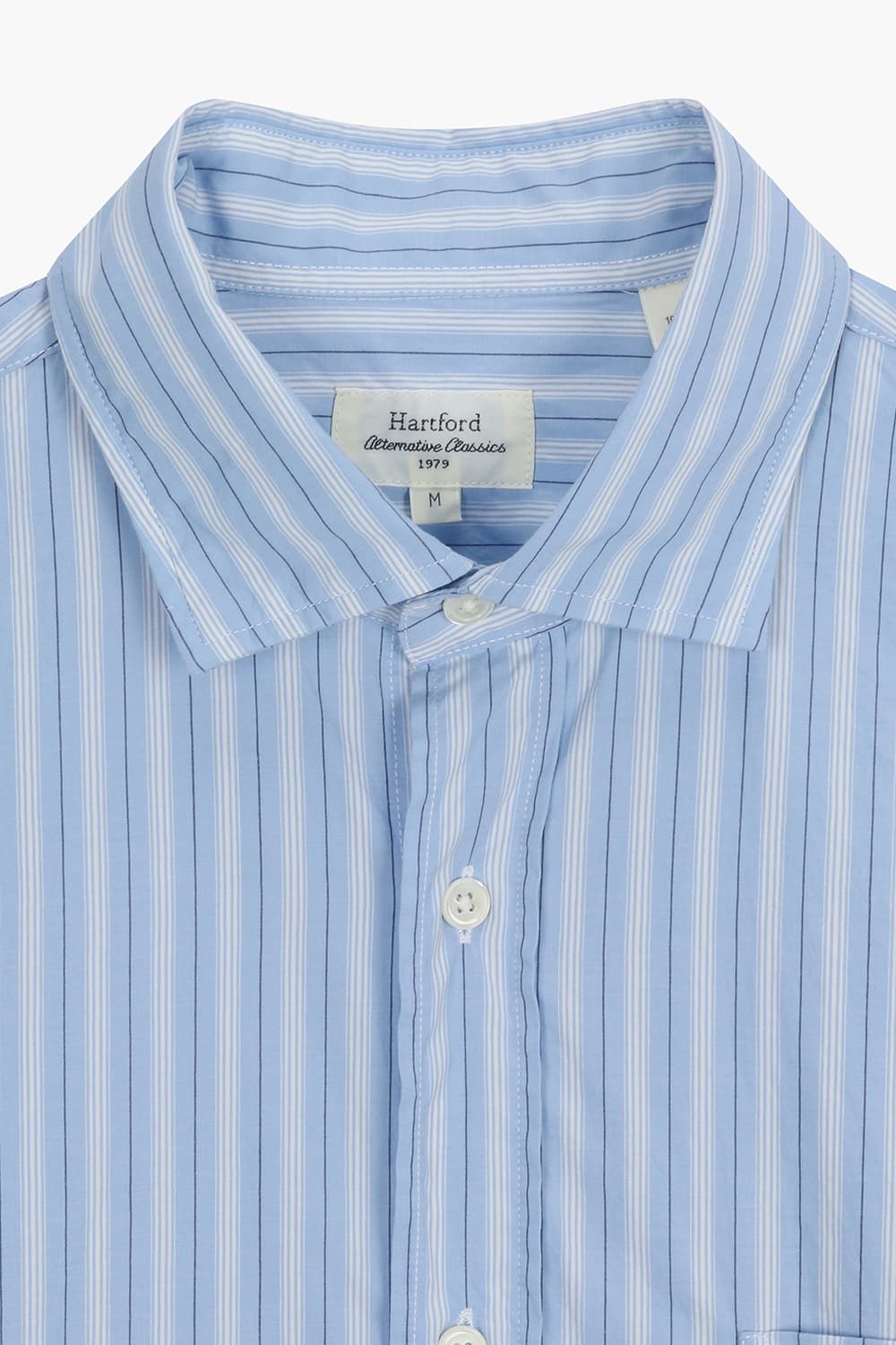 스트라이프 포켓 셔츠 라이트 블루 QE5SMHTSH105Q61