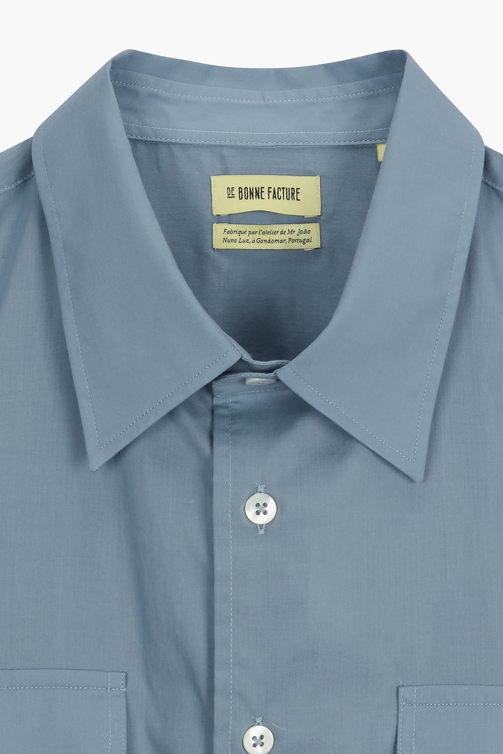 미니멀 투 포켓 셔츠 라이트 블루 QE5SMDBSH101Q63