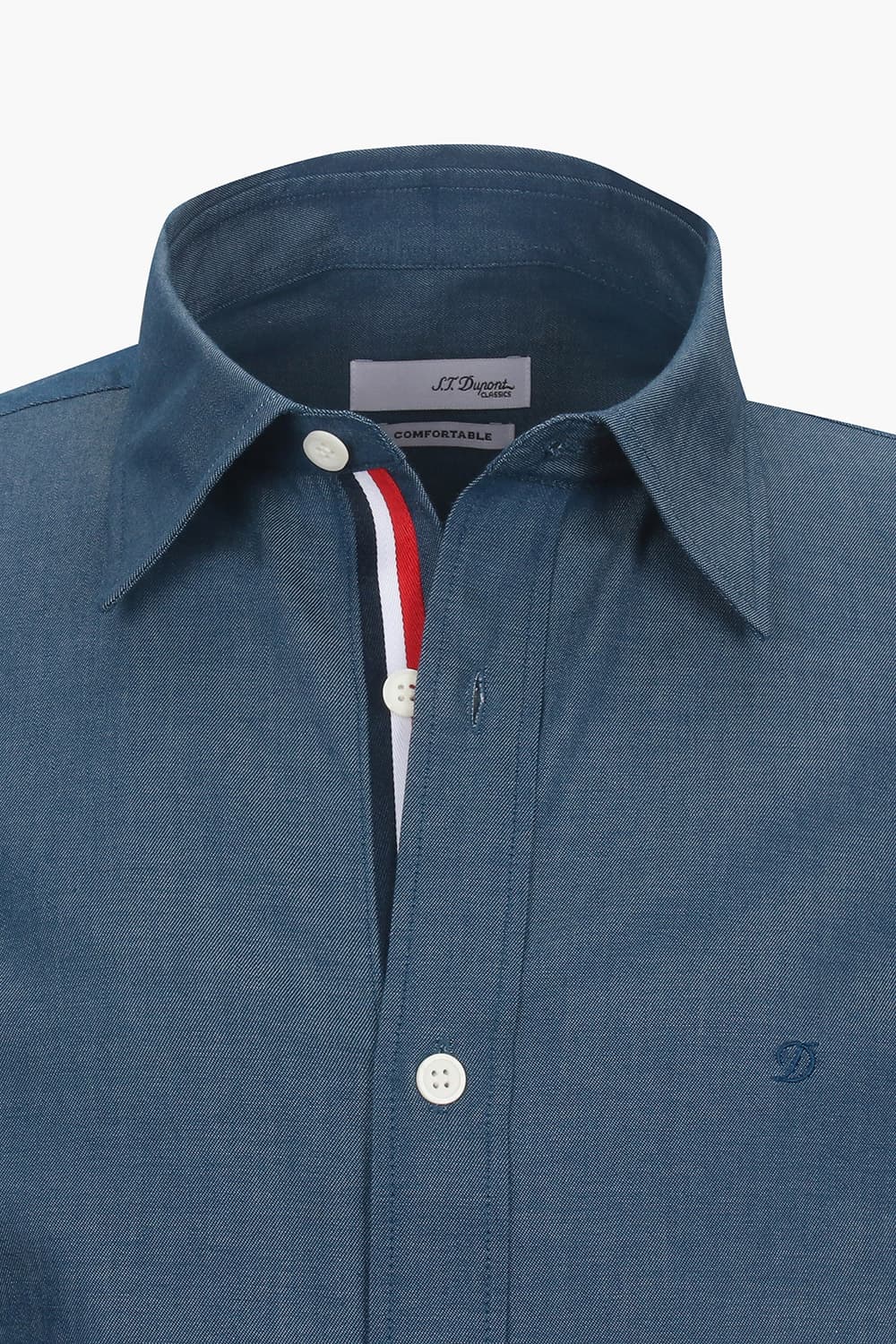 데님 라이크 트리콜로르 955 컴포터블(뉴 캐주얼 핏) 셔츠 블루 SE4FM22LS955SBU
