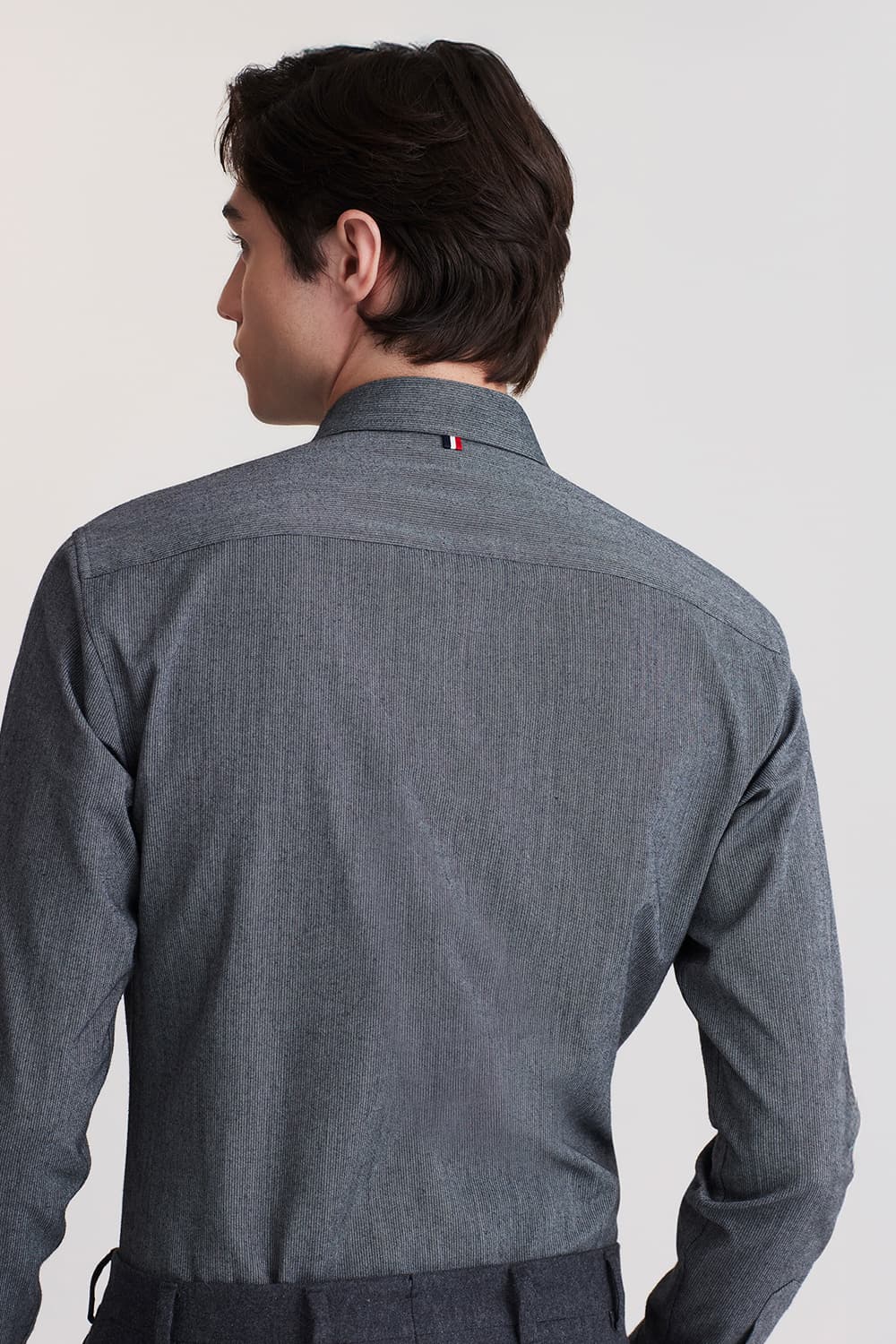 스트라이프 기모 트리콜로르 957 컴포터블 셔츠 다크그레이 SE5FM22LS957SDY