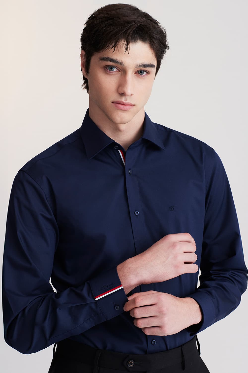 히든 트리콜로르 952 컴포터블 셔츠 네이비 SE5FM22LS952SNY