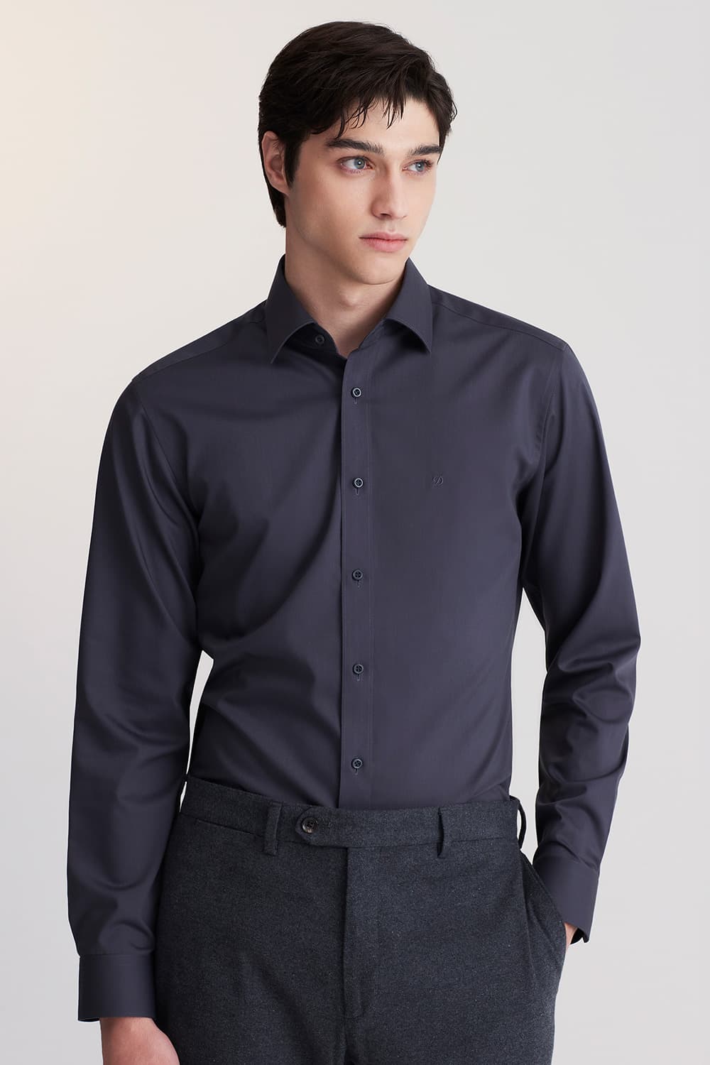 스트레치 솔리드 951 컴포터블 셔츠 다크그레이 SE5FM22LS951SDY