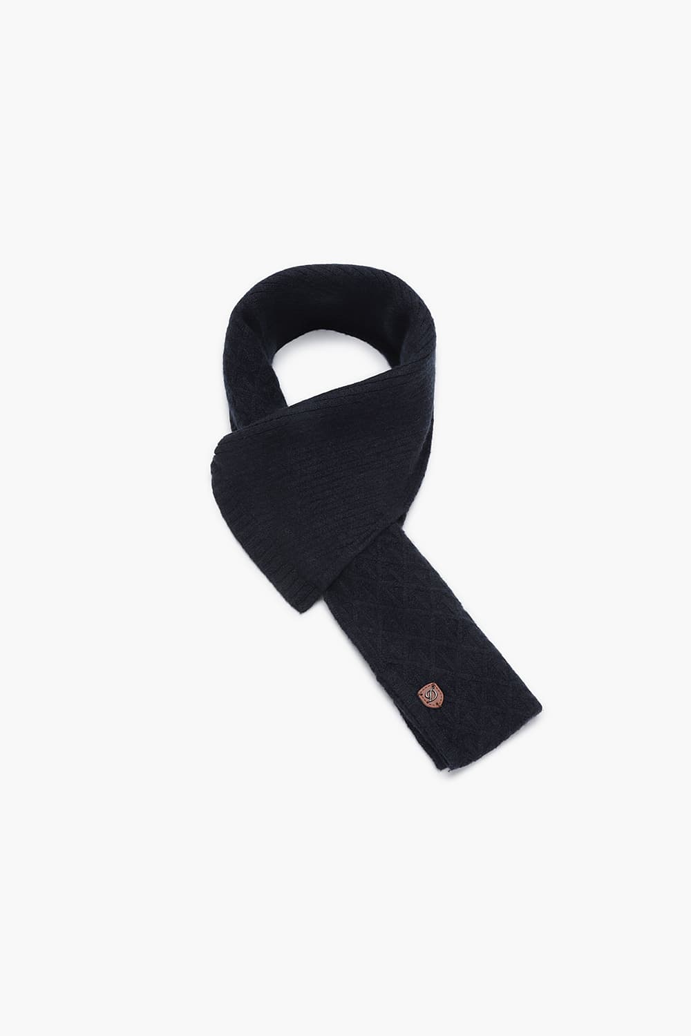 멜란지 격자 조직 442 캐시미어 쁘띠머플러 네이비 TE4FM64EM442TNY