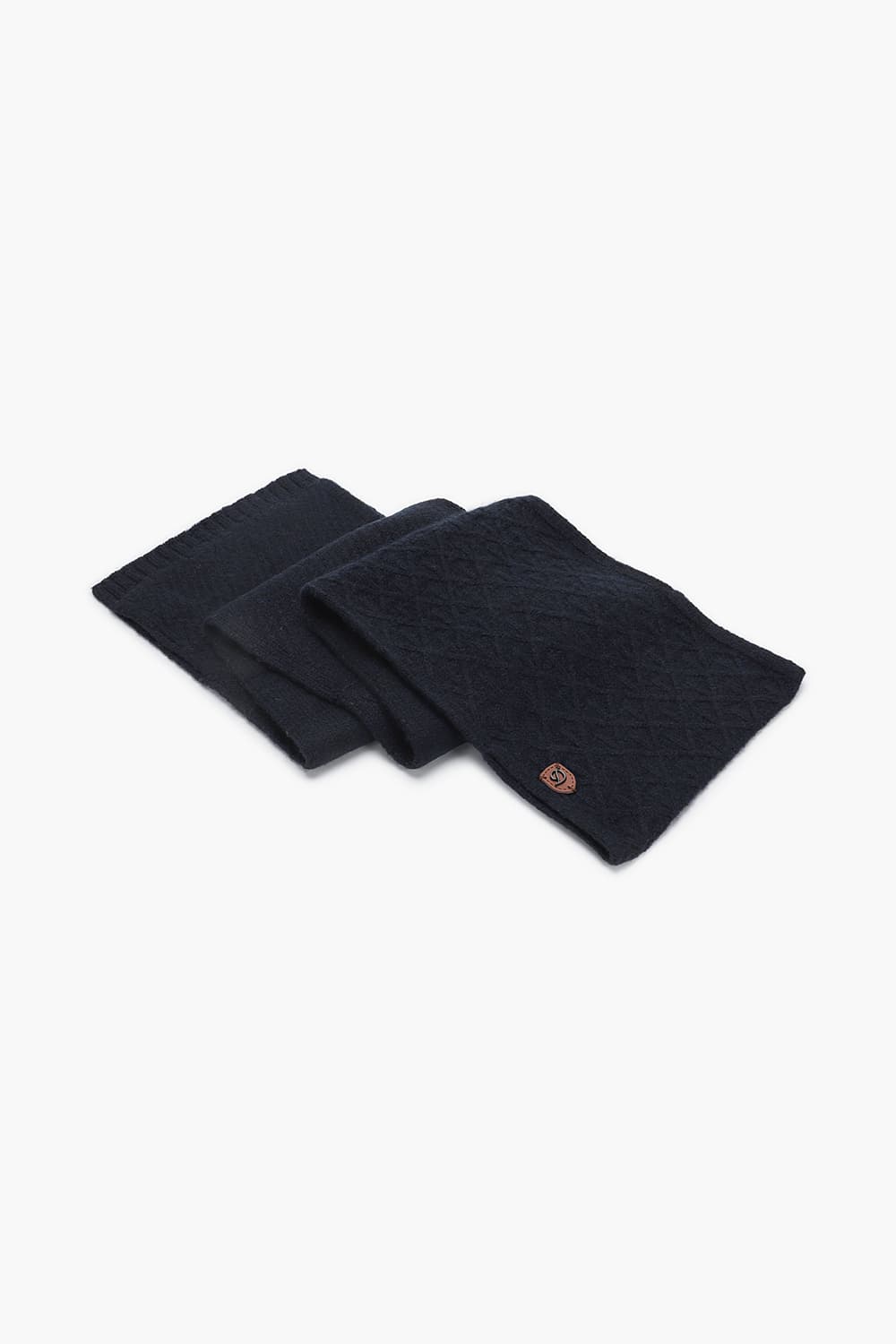 멜란지 격자 조직 442 캐시미어 쁘띠머플러 네이비 TE4FM64EM442TNY