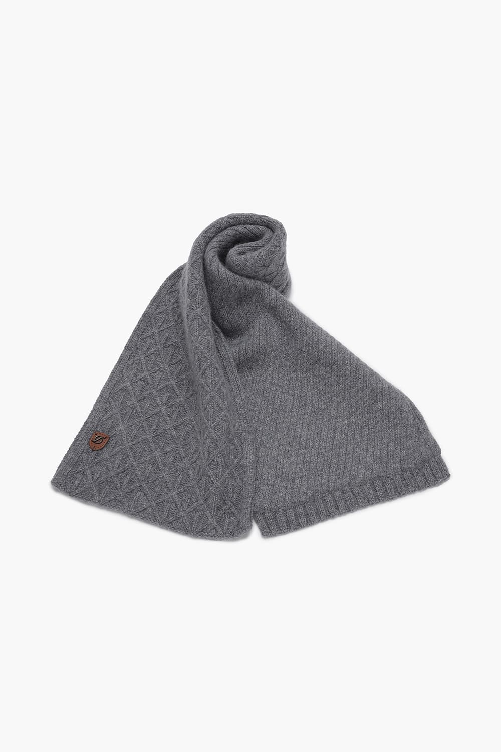 멜란지 격자 조직 442 캐시미어 쁘띠머플러 그레이 TE4FM64EM442TGY