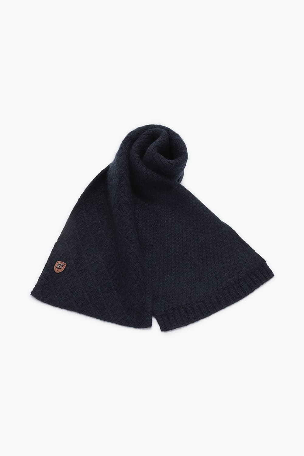 멜란지 격자 조직 442 캐시미어 쁘띠머플러 네이비 TE4FM64EM442TNY