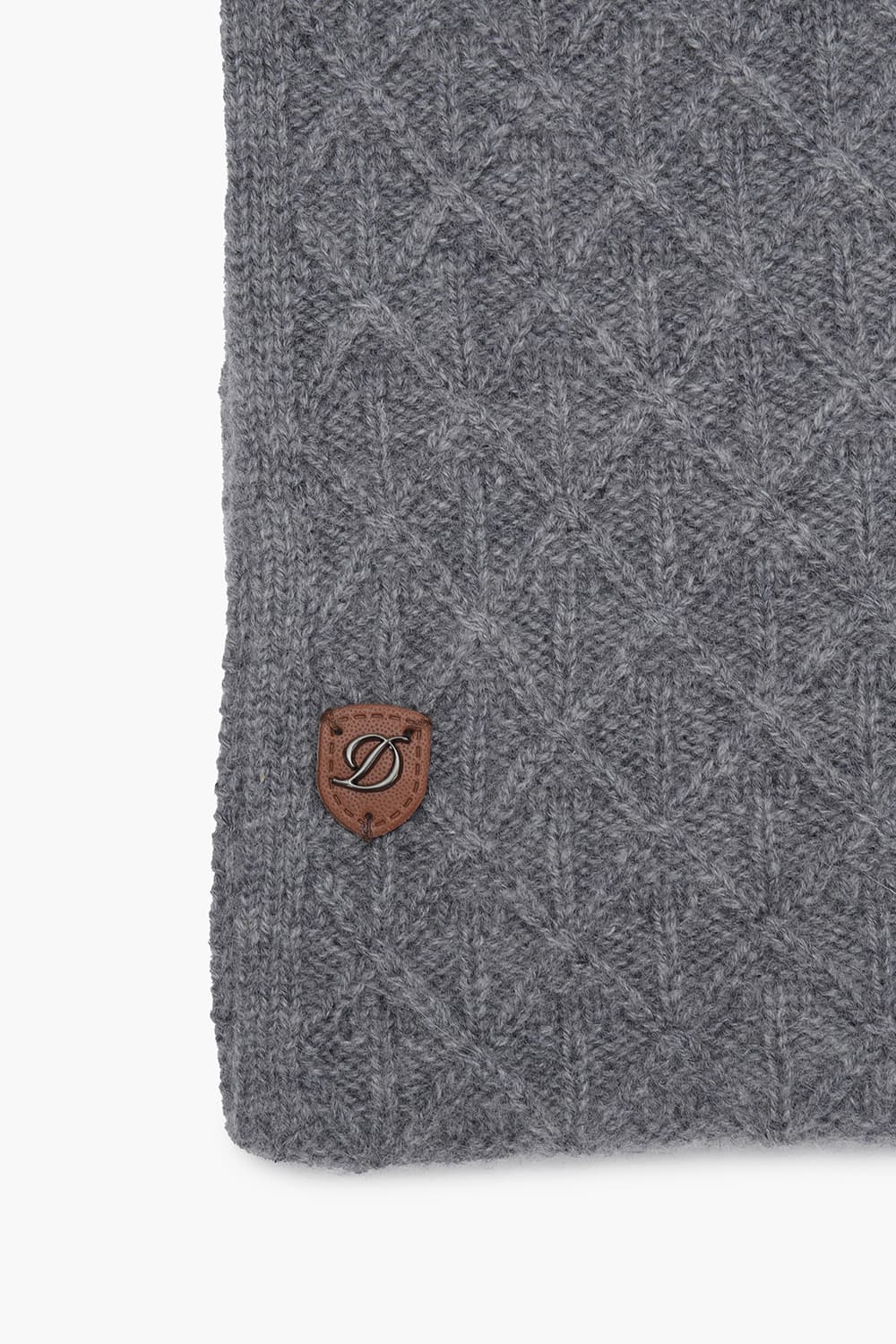 멜란지 격자 조직 442 캐시미어 쁘띠머플러 그레이 TE4FM64EM442TGY