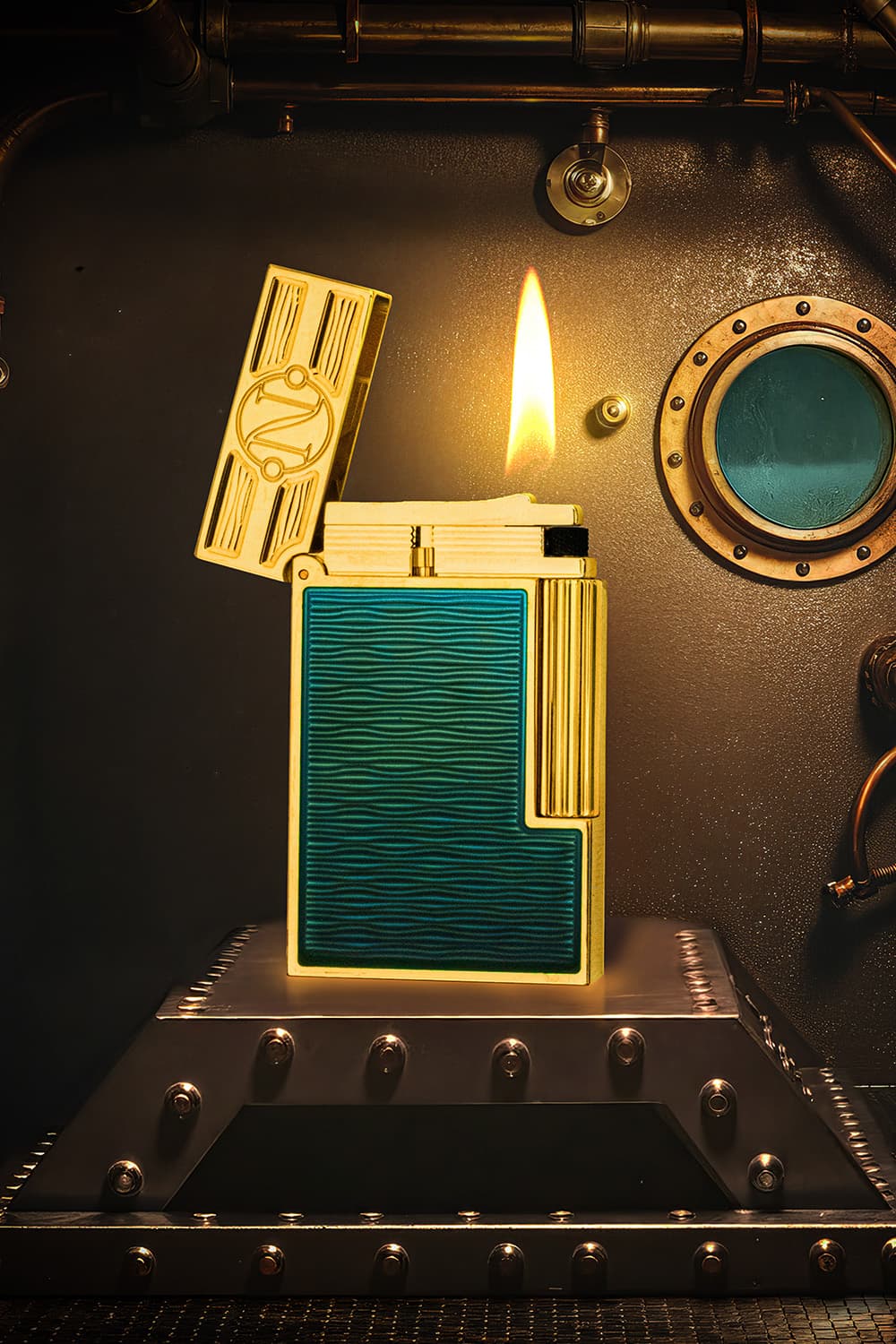 25 해저2만리 라인2 라이터 퍼시픽 옐로골드 CP16052CL