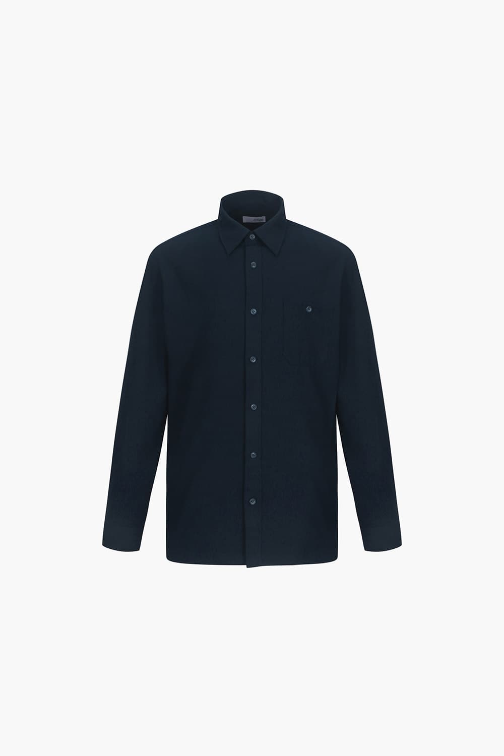 솔리드 기모 957 비즈니스(뉴 캐주얼 핏) 셔츠 네이비 SE4FM22LS957SNY