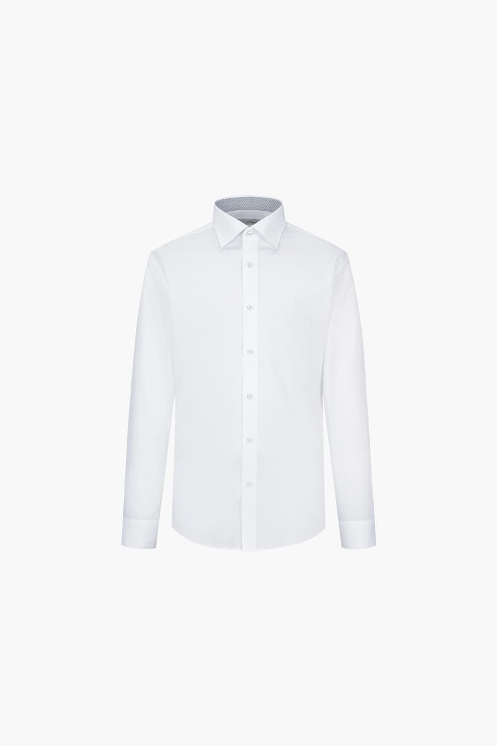 [패밀리세일] 스트레치 배색 포인트 755 컴포터블 셔츠 화이트