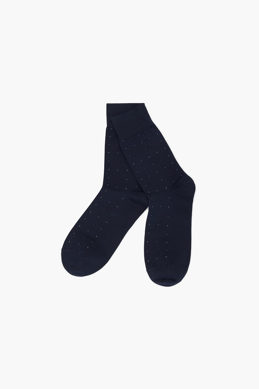 [패밀리세일] 삼색 도트 올오버 1003 장목 양말 네이비