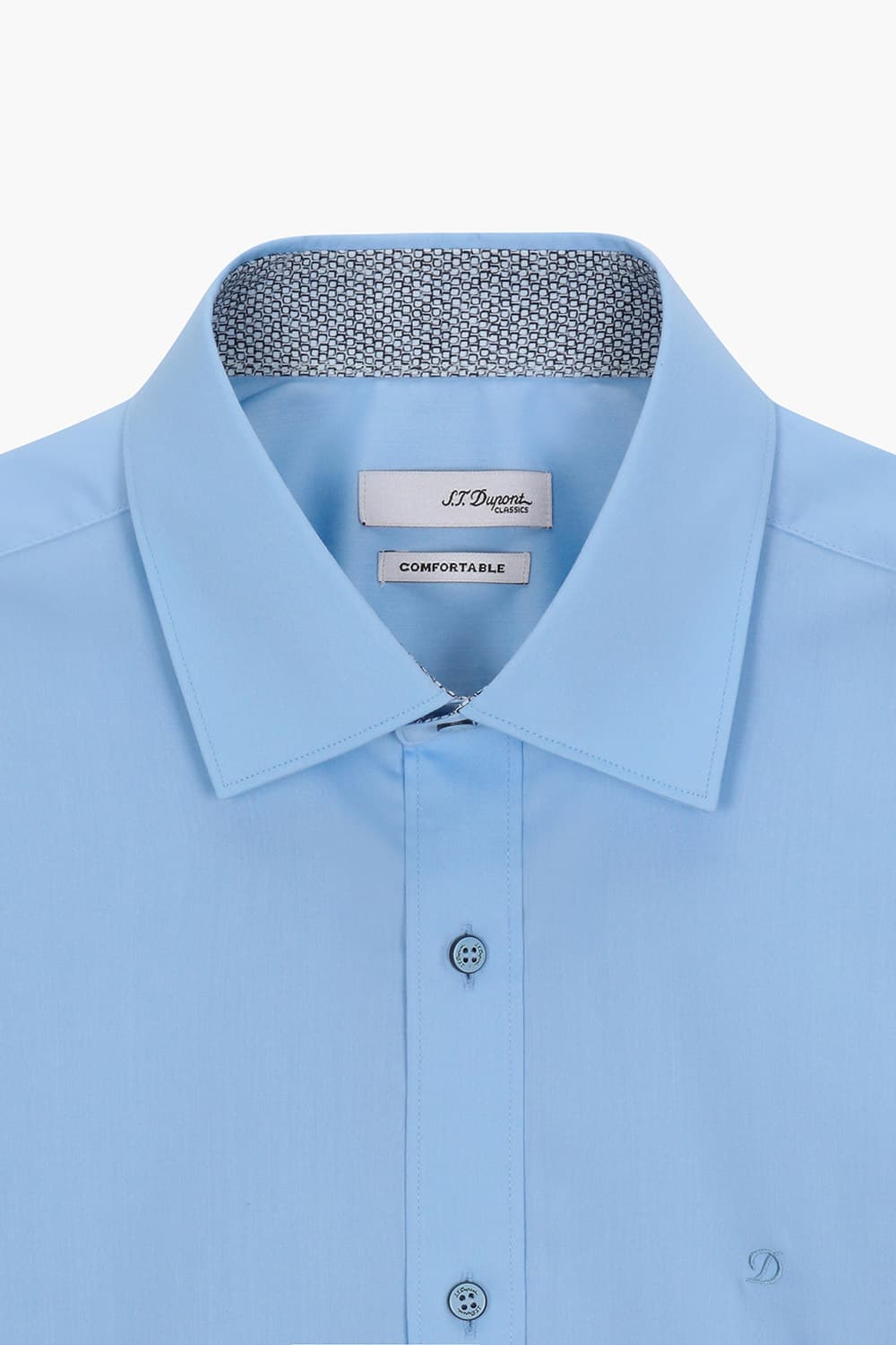 [패밀리세일] 스트레치 프린트 배색 755 컴포터블 셔츠 블루