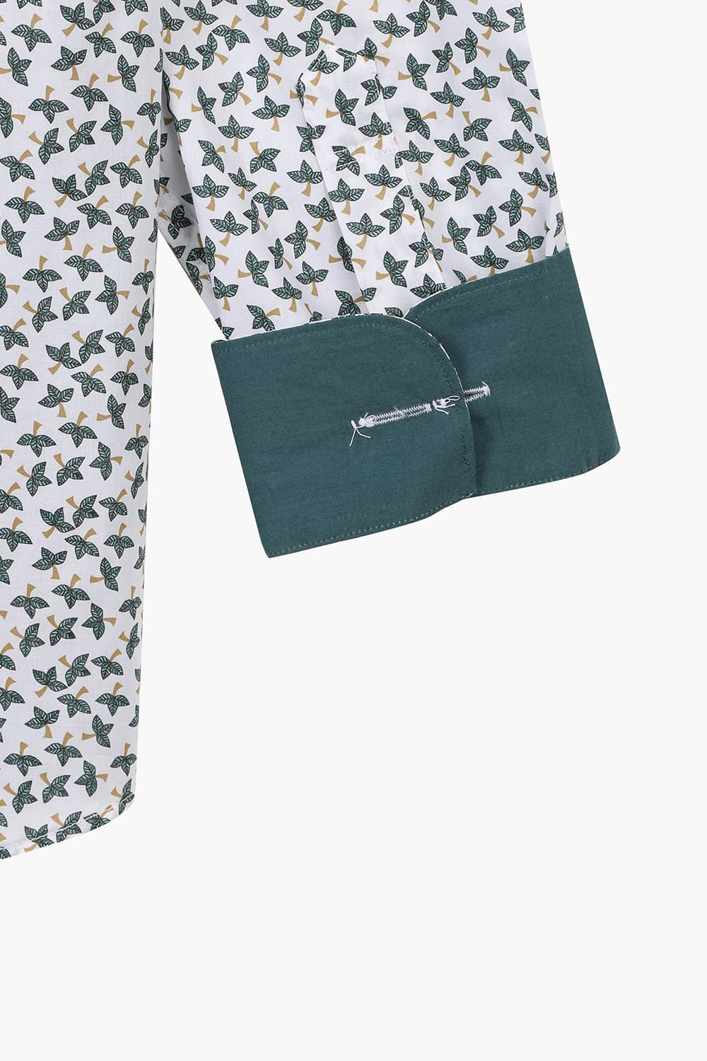 [패밀리세일] 모티브 프린트 배색 131 비즈니스 셔츠 그린