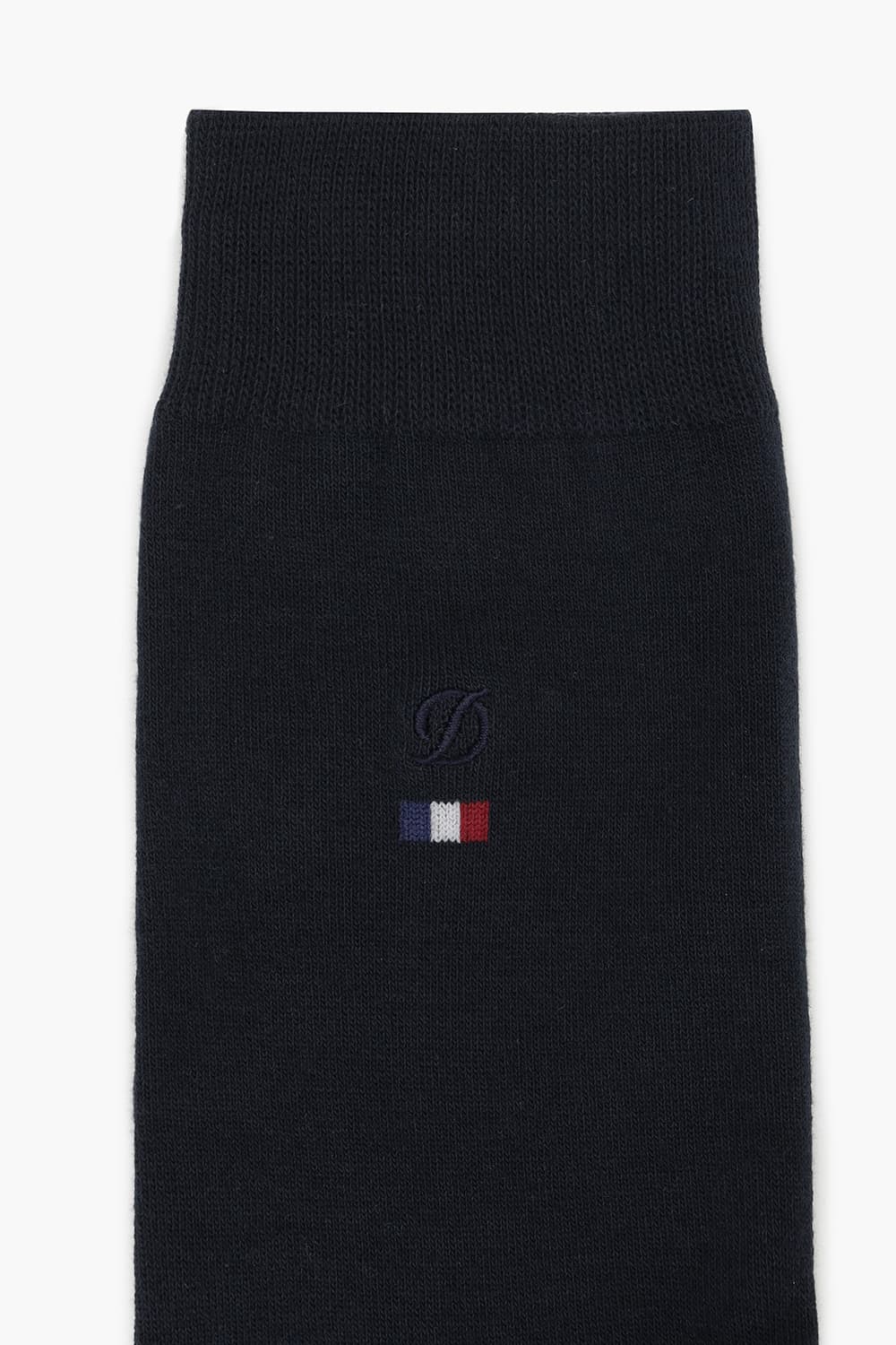 [패밀리세일] 삼색 자수 1301 장목 양말 네이비