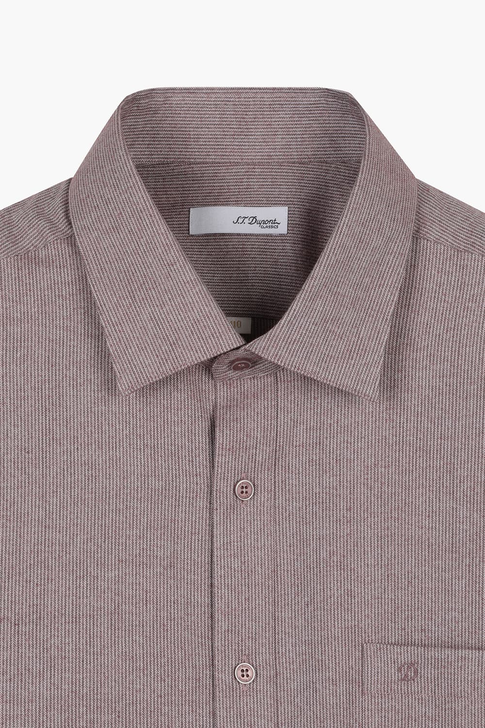 [패밀리세일] 스트라이프 도비 기모 115 비즈니스 셔츠 브라운