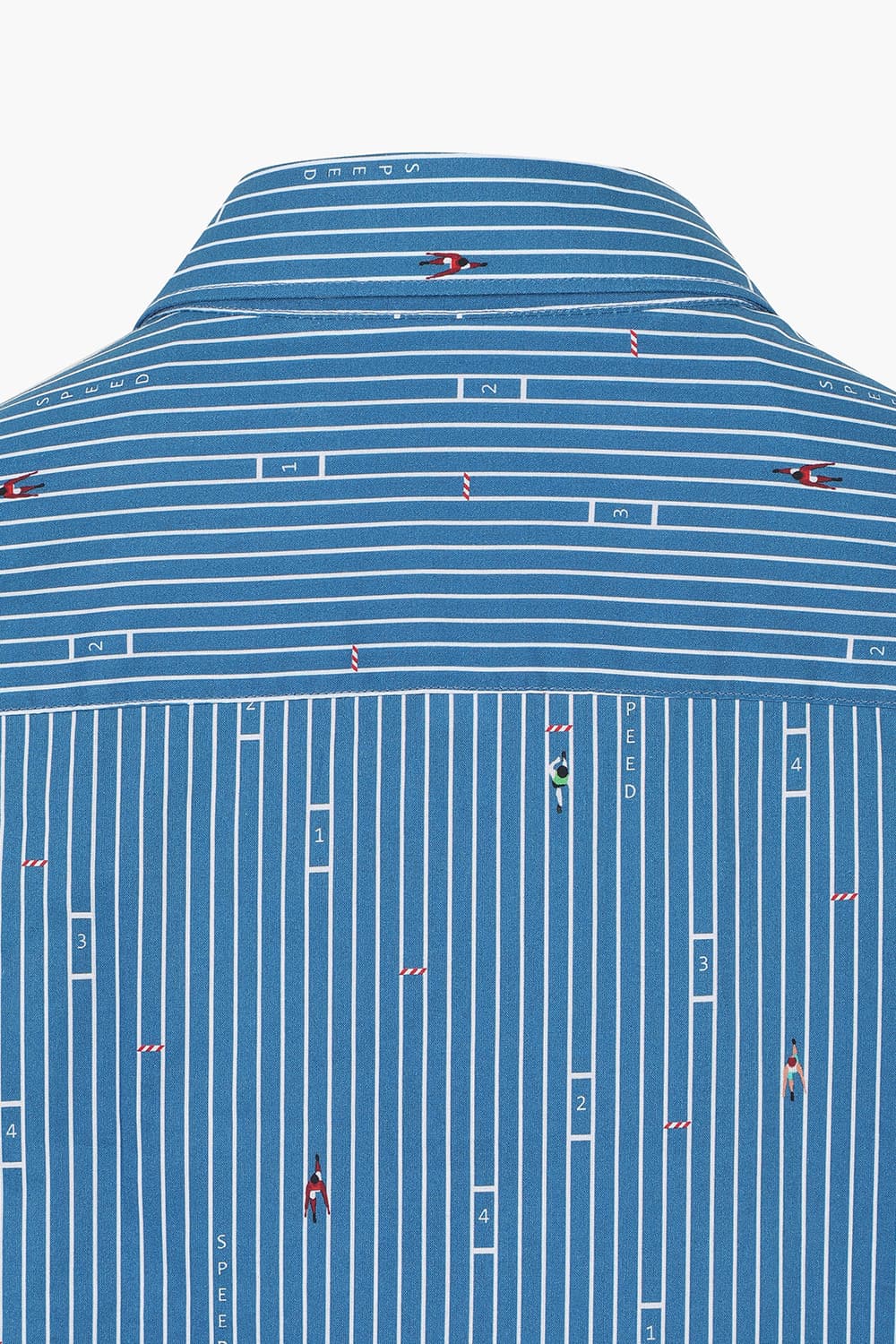 [패밀리세일] [D-CASUAL] 스피드 모티브 프린트 387 컴포터블 셔츠 블루