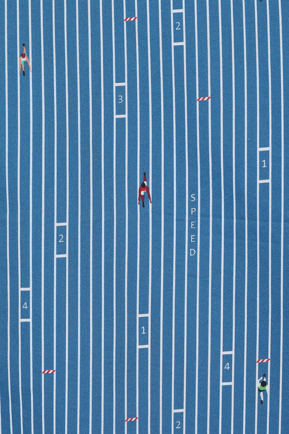 [패밀리세일] [D-CASUAL] 스피드 모티브 프린트 387 컴포터블 셔츠 블루