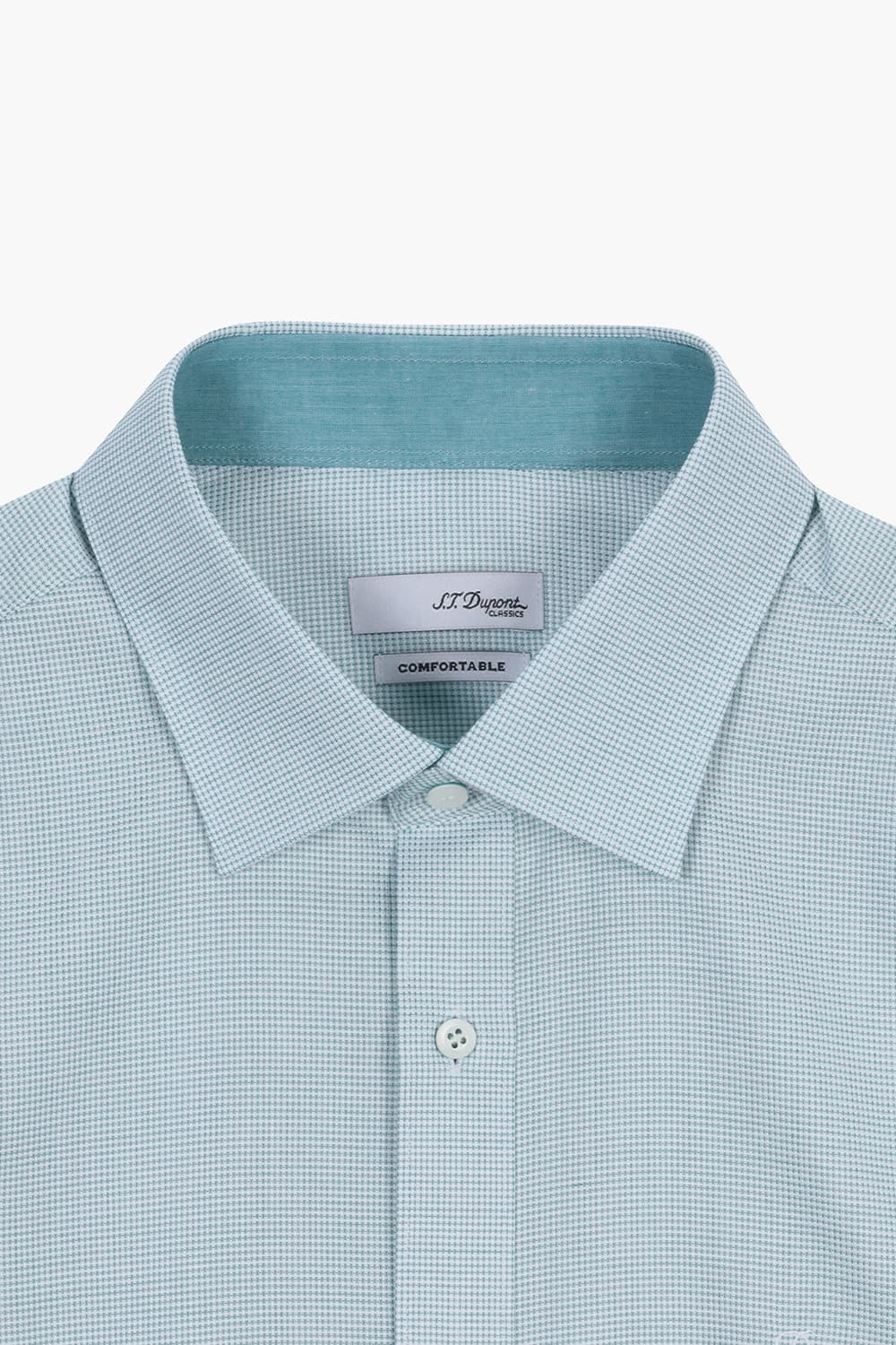 [패밀리세일] 텐셀 도비 솔리드 배색 760 컴포터블 셔츠 그린