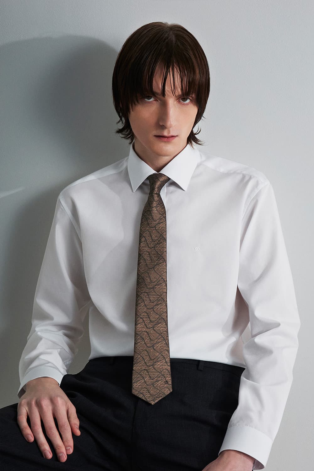 [120's] 순면 솔리드 302 컴포터블 셔츠 화이트 SE5SM21LS302SWH