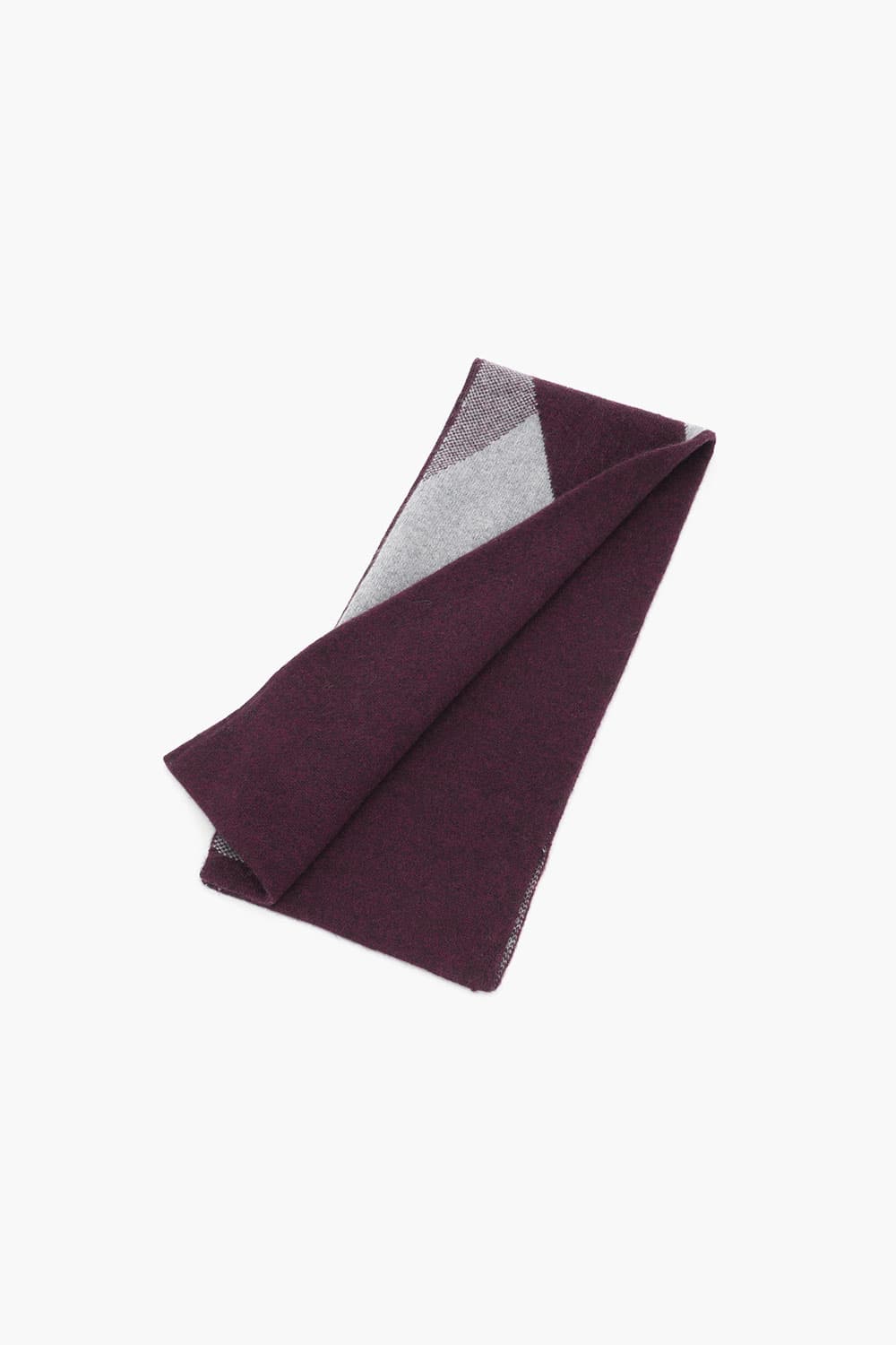[LAST SIZE] 캐시미어 체크 쁘띠 머플러 와인