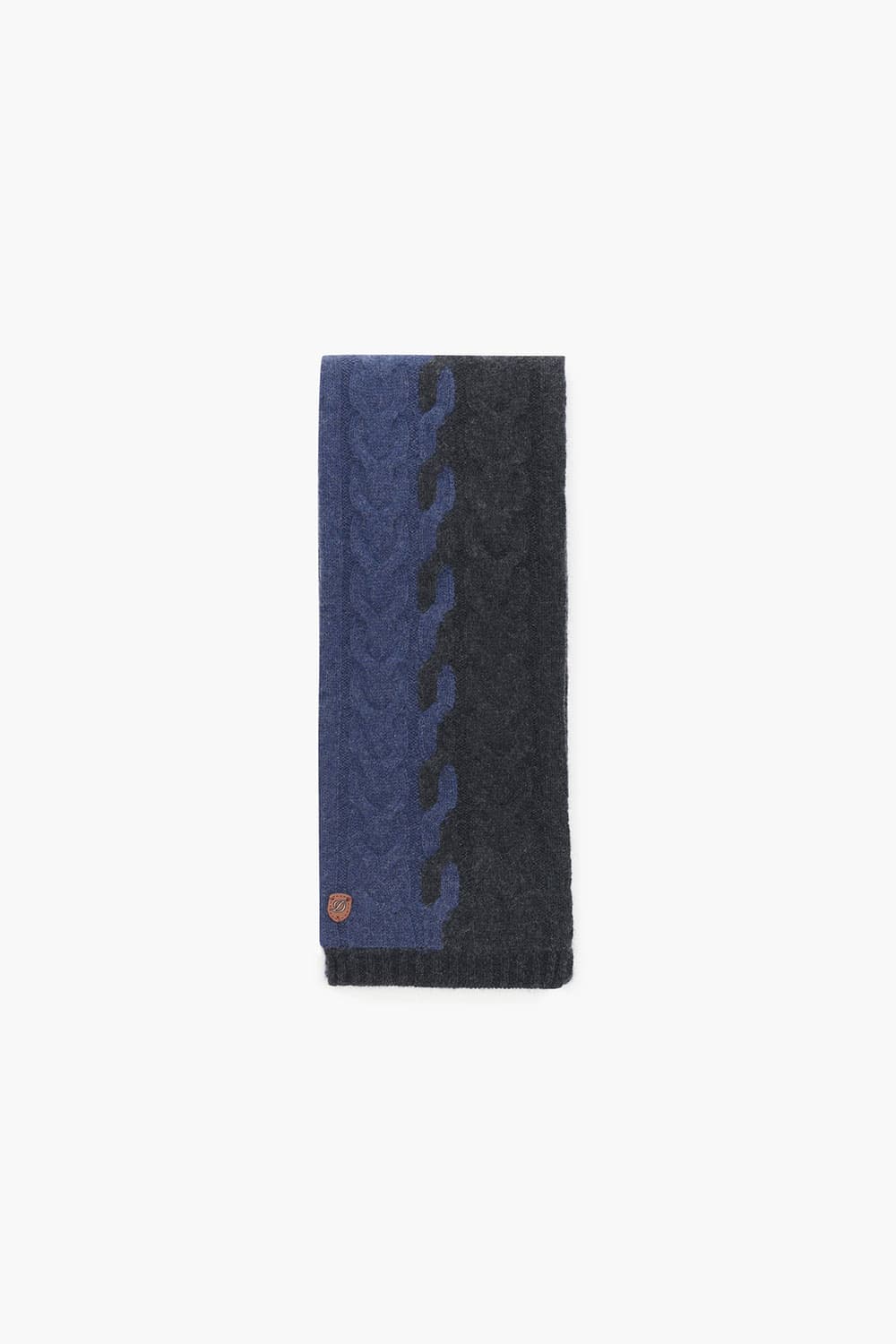 [LAST SIZE] 캐시미어 투톤 케이블 쁘띠 머플러 네이비