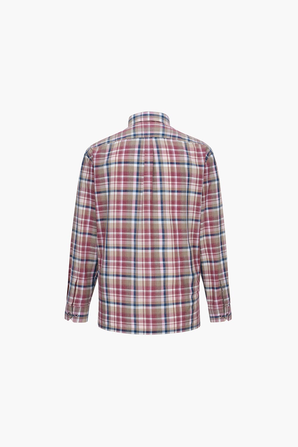 [LAST SIZE] 울 믹스 체크 128 비즈니스 셔츠 와인