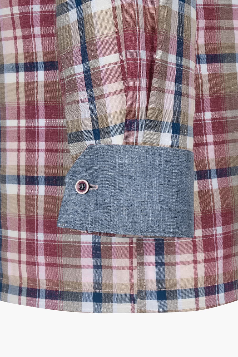 [LAST SIZE] 울 믹스 체크 128 비즈니스 셔츠 와인