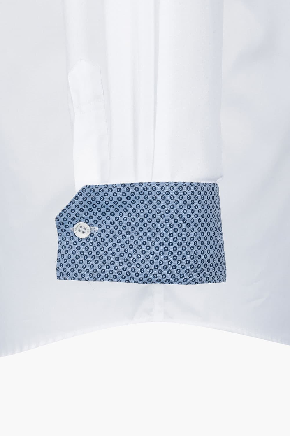 [LAST SIZE] [120수] 면 혼방 배색 스냅 카라 105 비즈니스 셔츠 화이트