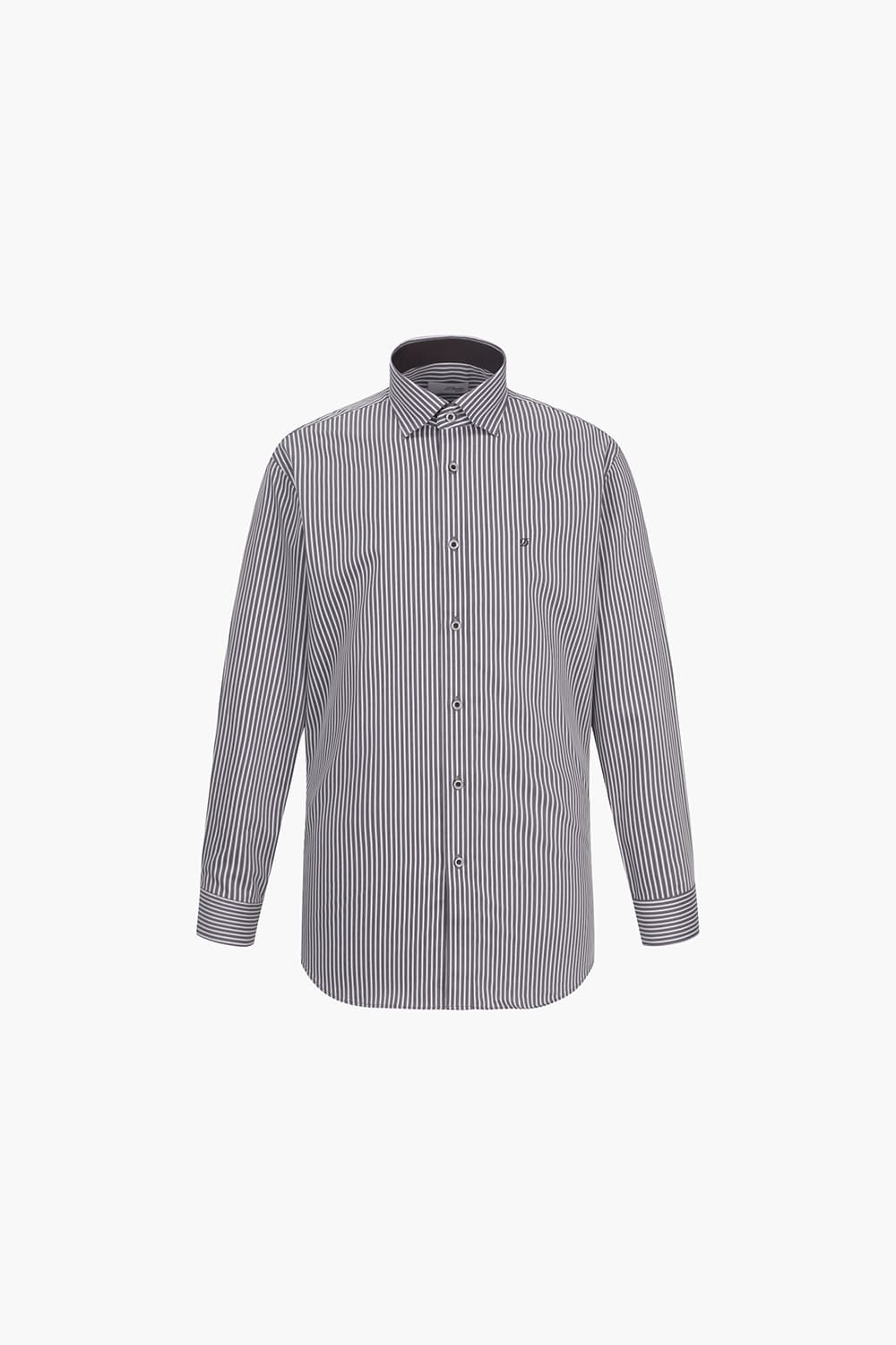 [LAST SIZE] 스트라이프 배색 포인트 116 비즈니스 셔츠 와인