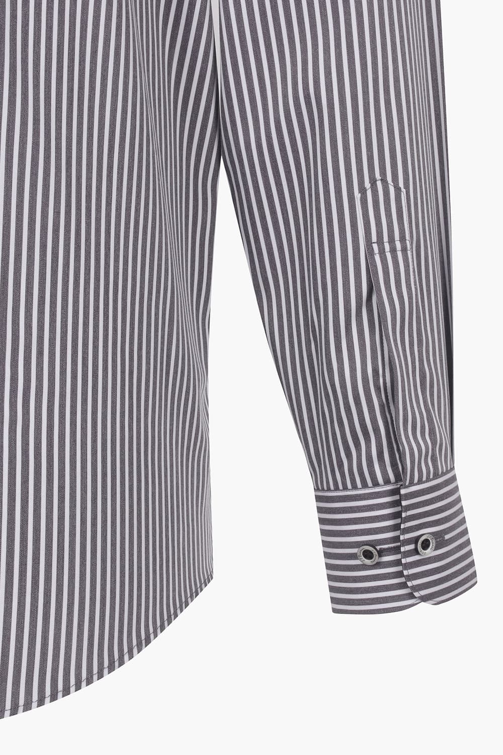 [LAST SIZE] 스트라이프 배색 포인트 116 비즈니스 셔츠 와인