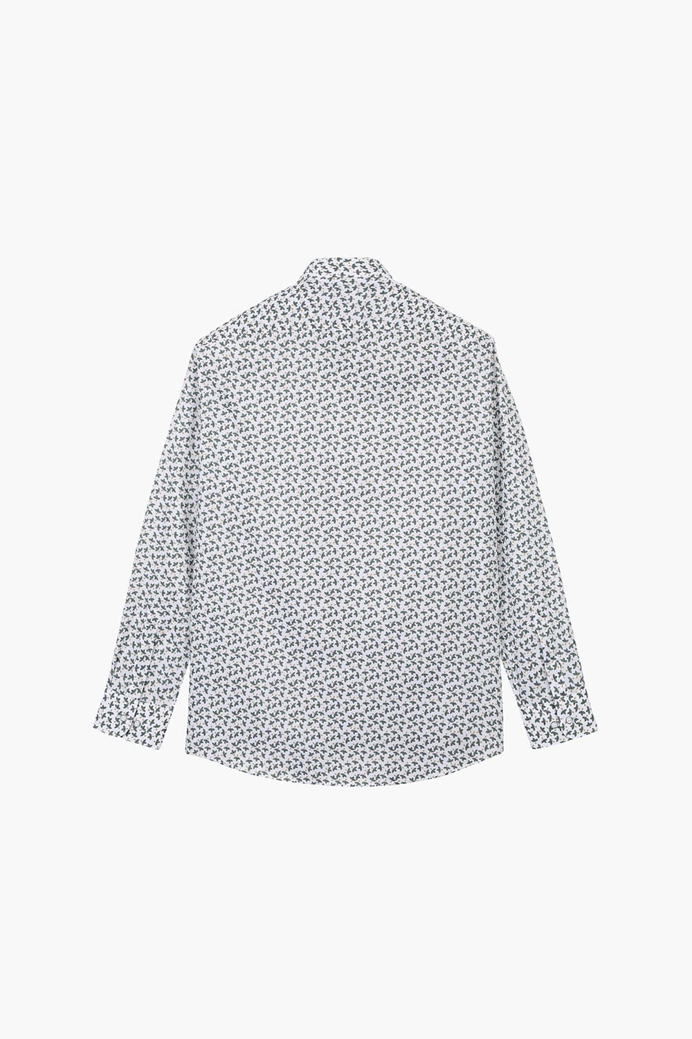 [LAST SIZE] 모티브 프린트 배색 131 비즈니스 셔츠 그린