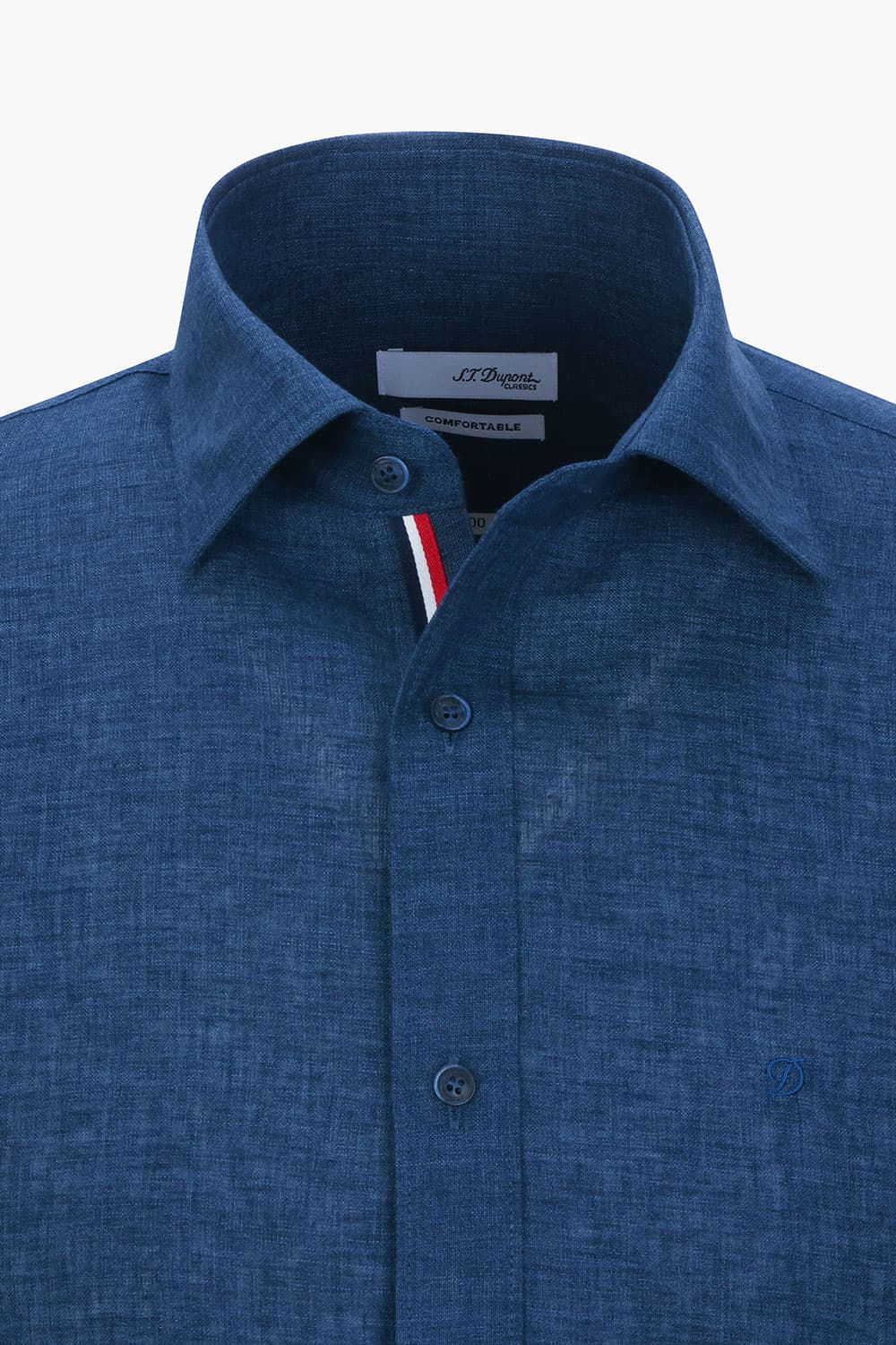 [LAST SIZE] 린넨 히든 트리콜로르 961 컴포터블 셔츠 네이비