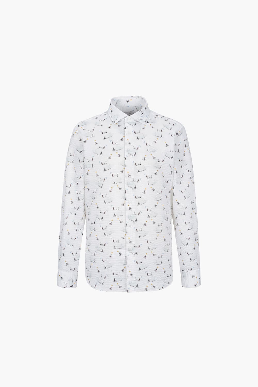 [LAST SIZE] [DCASUAL] 시어서커 프린트 385 뉴 캐주얼 셔츠 화이트