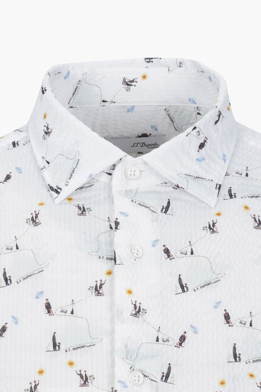 [LAST SIZE] [DCASUAL] 시어서커 프린트 385 뉴 캐주얼 셔츠 화이트