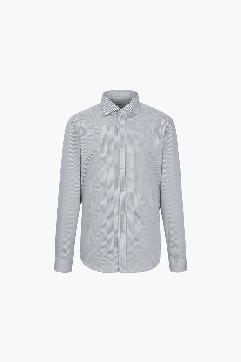 [LAST SIZE] [120수] 순면 스트라이프 327 컴포터블 셔츠 다크 그레이