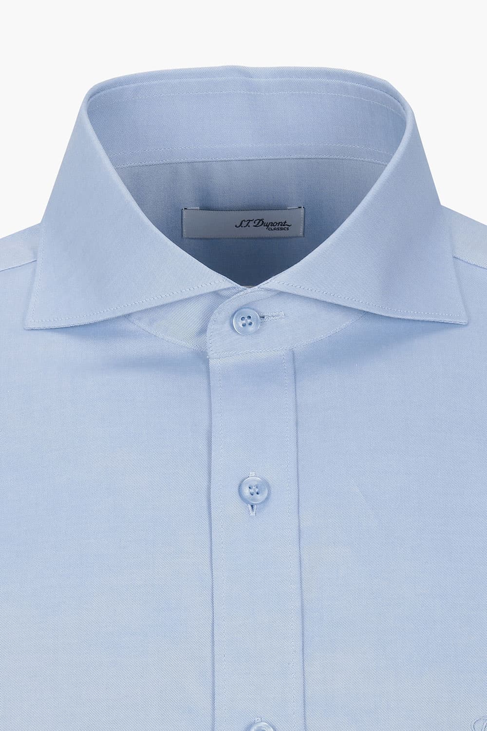 [LAST SIZE] [120수] 순면 트윌 솔리드 빅와이드 카라 305 컴포터블 셔츠 블루